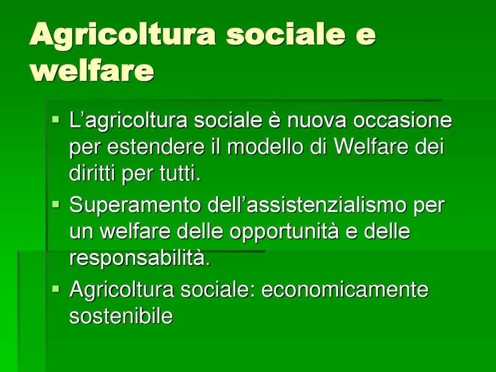 Lagricoltura Sociale Ppt Scaricare